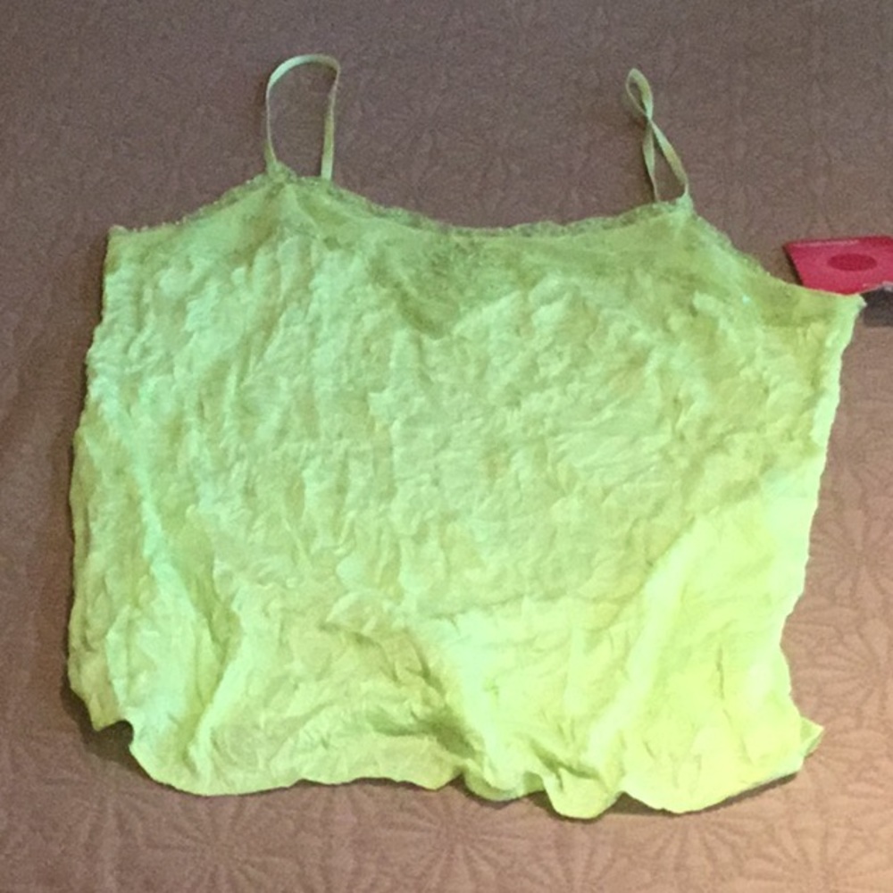 Sexy Lace, Lime and Beads Camisole Top - Junior  L, NWT - Picture 2 of 11